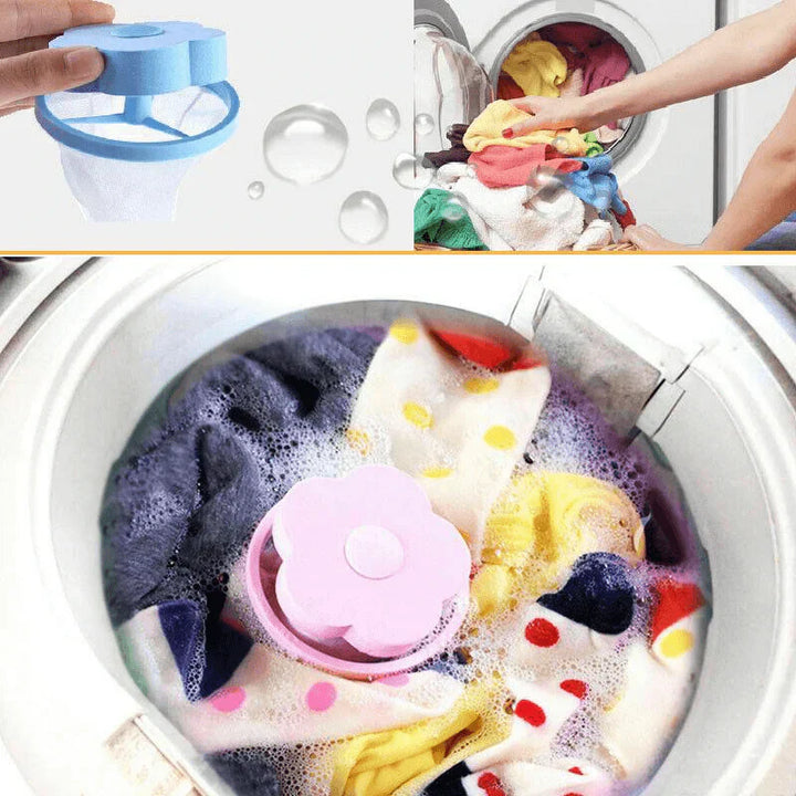 Fellfänger für Waschmaschine, blau, Kunststoff, entfernt Tierhaare, Wäschepflege.