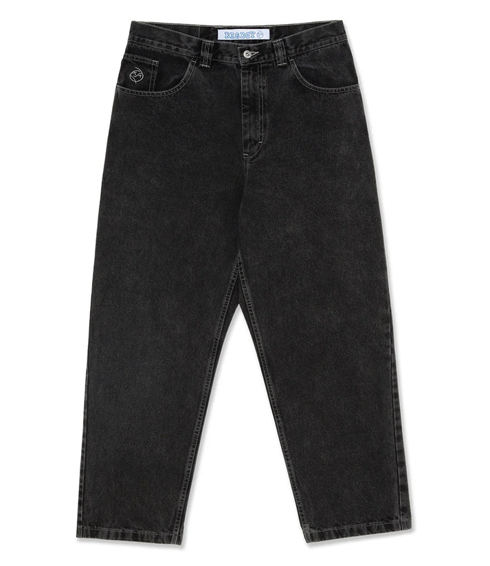 Schwarze Jeans, lockerer Schnitt, Polar Big Boy, Denim, Herrenmode, Streetwear.