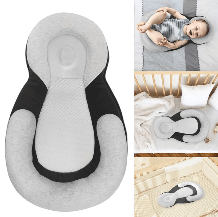 Ergonomická přenosná postýlka pro miminka s opěrkou hlavy proti ploché hlavě – spací kokona