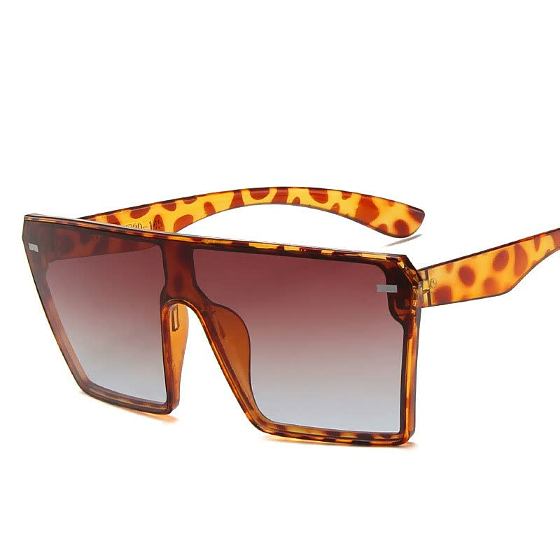 Sonnenbrille Damen, eckig, Schildpattmuster, UV-Schutz, modisch, braun, Kunststoff.