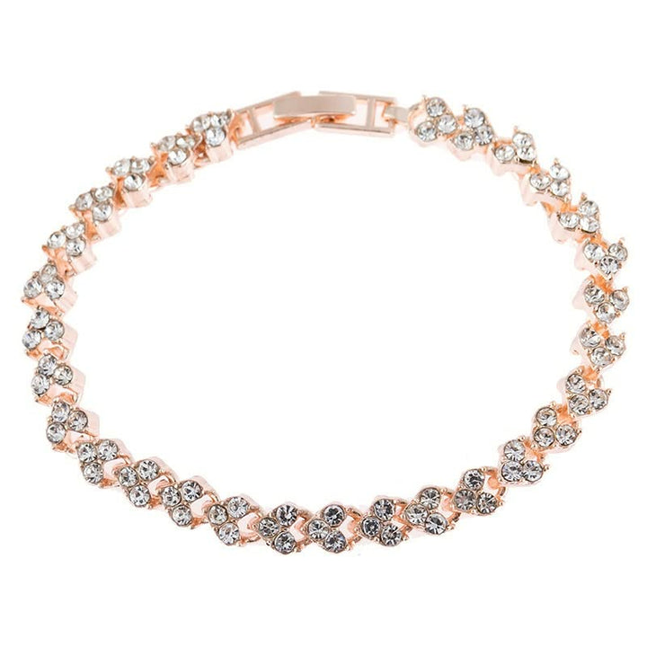 Roségold Armband mit Kristallen, elegantes Schmuckstück, Damen Accessoire, funkelndes Design