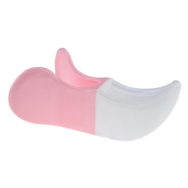 Rosa-weißer Nackenstützkissen aus Memory-Schaum, ergonomisch, für besseren Schlaf.