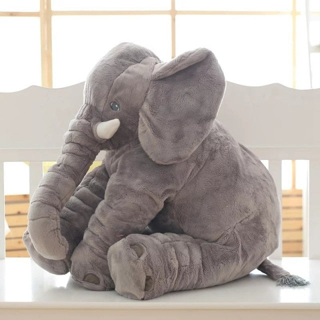Grauer Plüschelefant Kuscheltier, weich, groß, Kinderzimmer Dekoration, Geschenkidee.