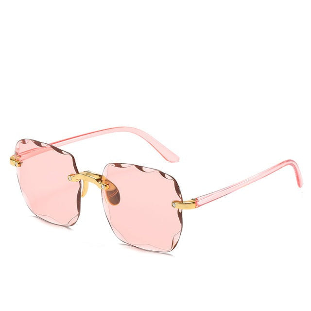 Trendové sluneční brýle bez obrub s UV400 ochranou v vintage stylu – Clea