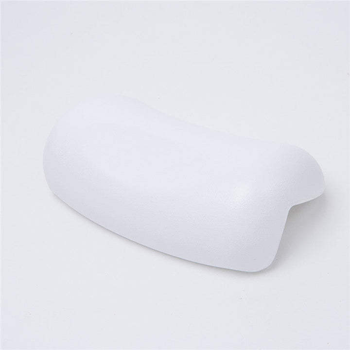 Weiße ergonomische Nackenstütze aus Schaumstoff für Komfort und Entspannung.