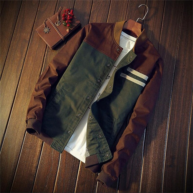 Lehká pánská bomber přechodová bunda v vintage stylu – Adrian