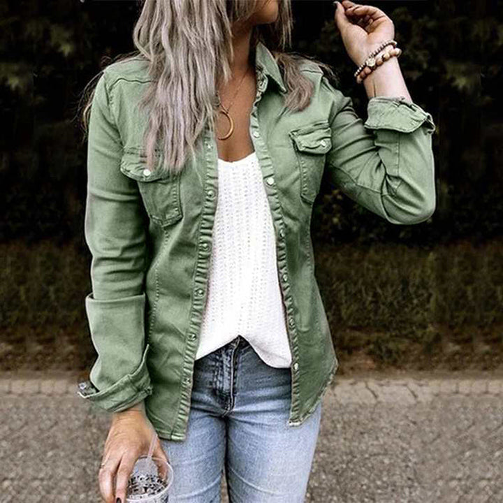 Podzimní dámská džínová bunda - Elisa