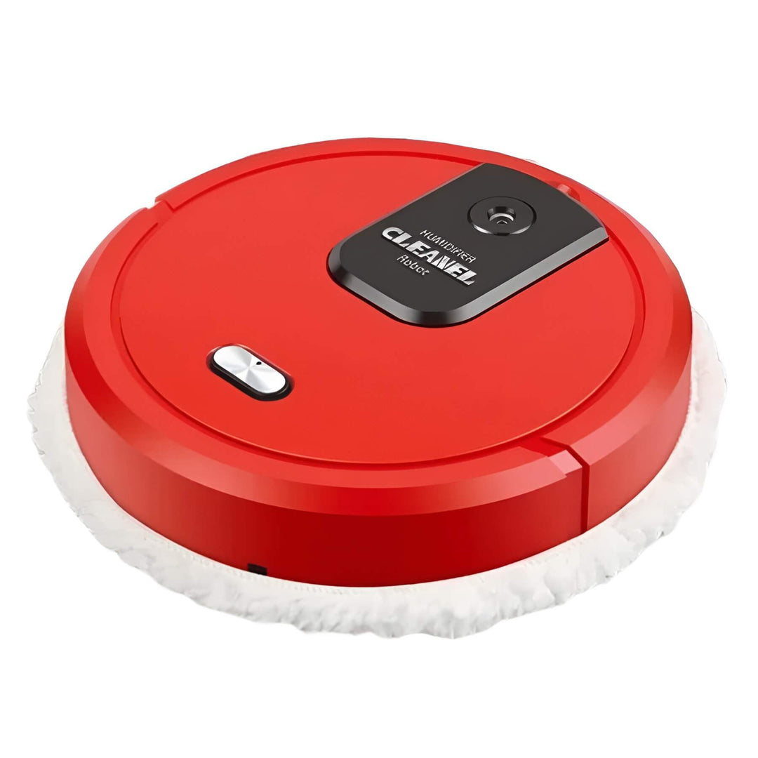 Roter Saugroboter für den Haushalt, automatischer Staubsauger, Reinigungsgerät, effizient.