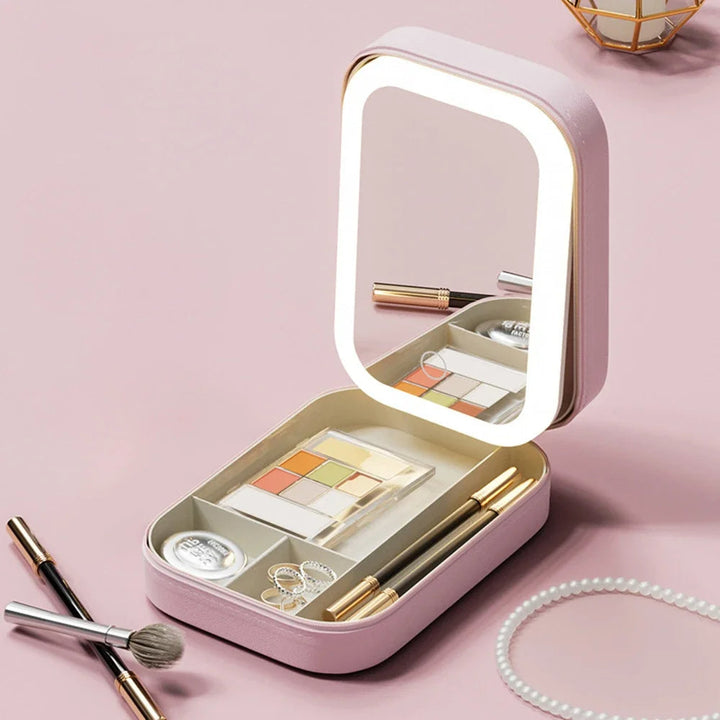 Kompaktní osvětlený organizér na make-up na cesty - Liora