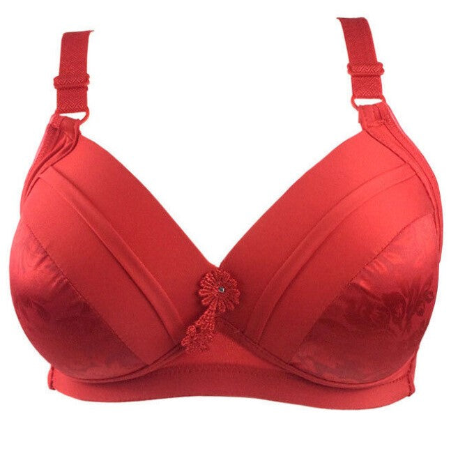 Roter Damen-BH, Vollschalen, verstellbare Träger, Spitze, Unterwäsche, Dessous.