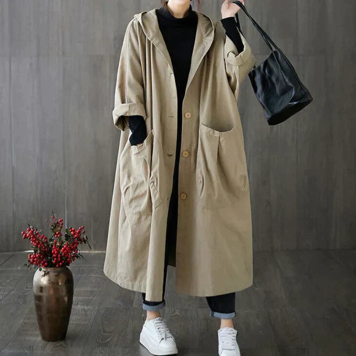 Trendový oversized dámský trench coat - Maren