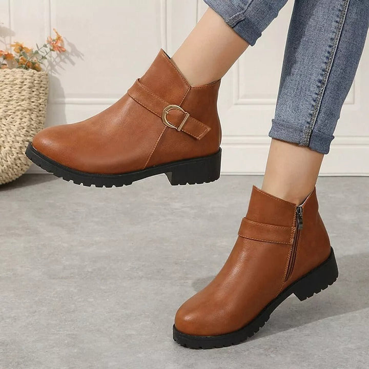 Dámské podzimní kotníkové boty s ergonomickou podrážkou – Alessia