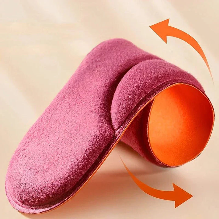 Selbsterwärmende Einlegesohlen, rosa, Memory-Schaum, Winter, Thermo, Massage, Unisex.