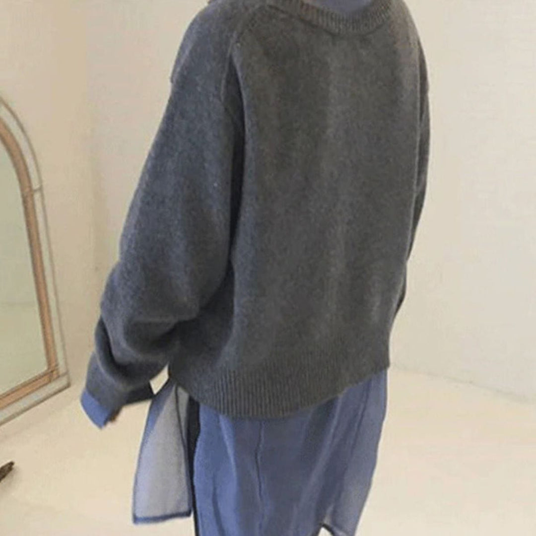 Grauer Kaschmir-Cardigan mit Knopfleiste, bequem und stilvoll, Damenmode.