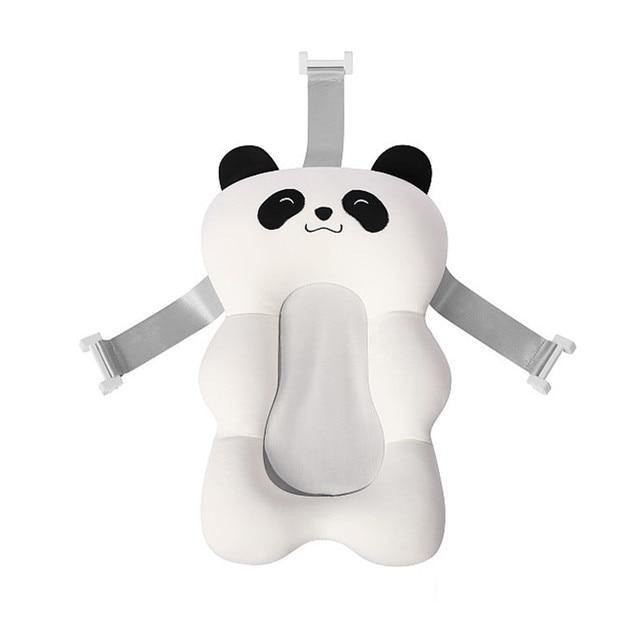 Panda-Baby-Badewannenkissen, rutschfest, weich, weiß, für sicheres Baden von Babys.