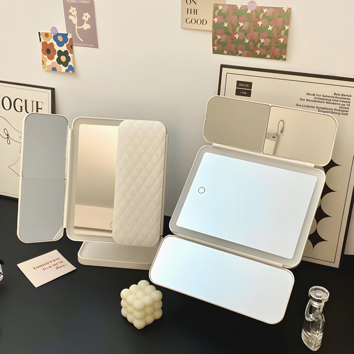 LED zrcadlo na make-up s trojitým osvětlením - Clara