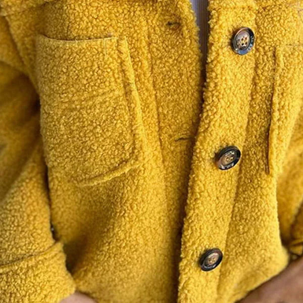 Podzimní teddy bunda - Dion | Příjemně teplá s stylovým reverzním límcem