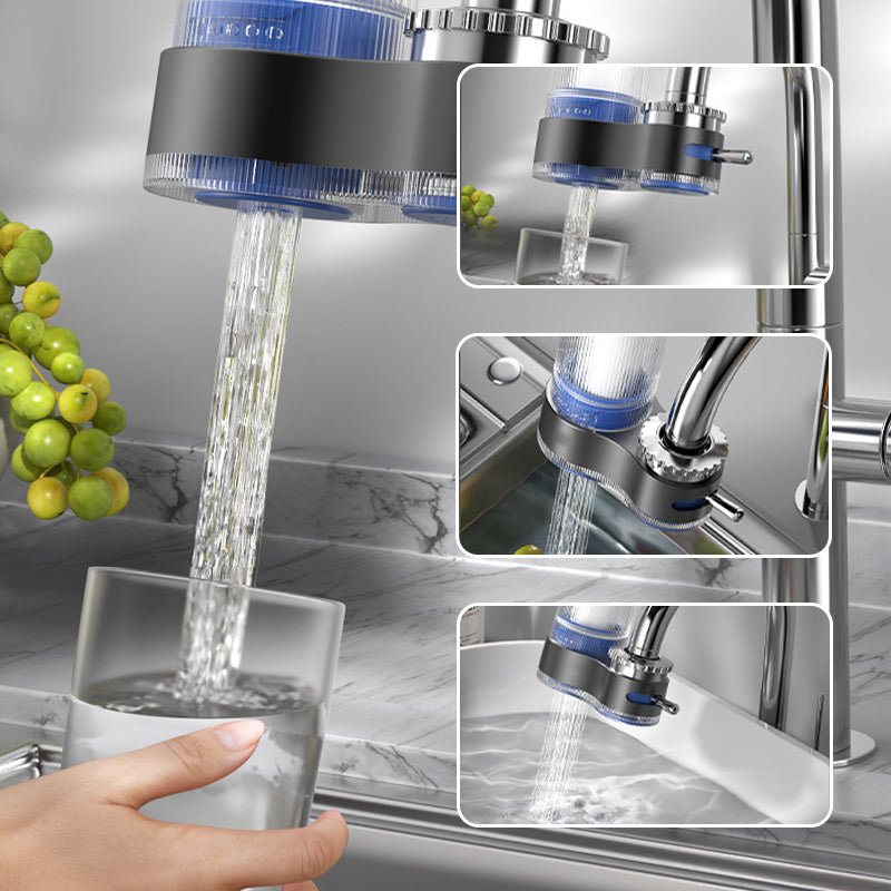 Wasserfilter für Wasserhahn, blau, Küche, Trinkwasser, modernes Design, effiziente Filtration.