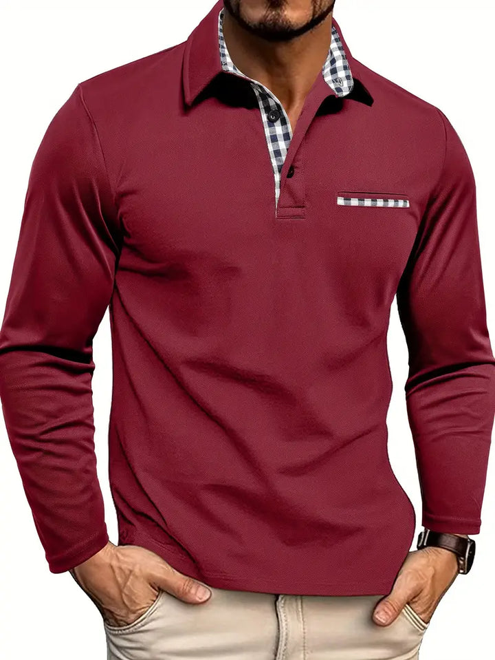 Pánské polo s dlouhými rukávy – Victor