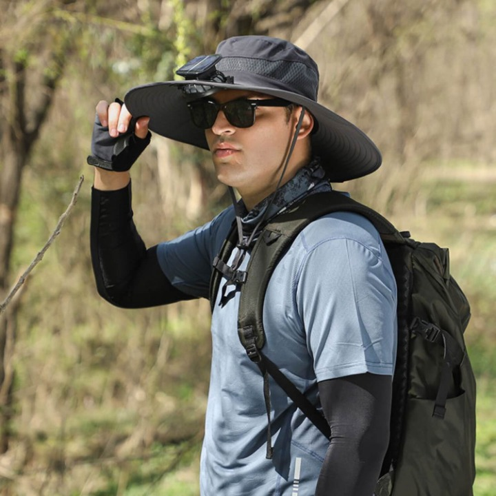 Sluneční energie klobouk s ventilátorem a UV ochranou - SolarCool VentiHut