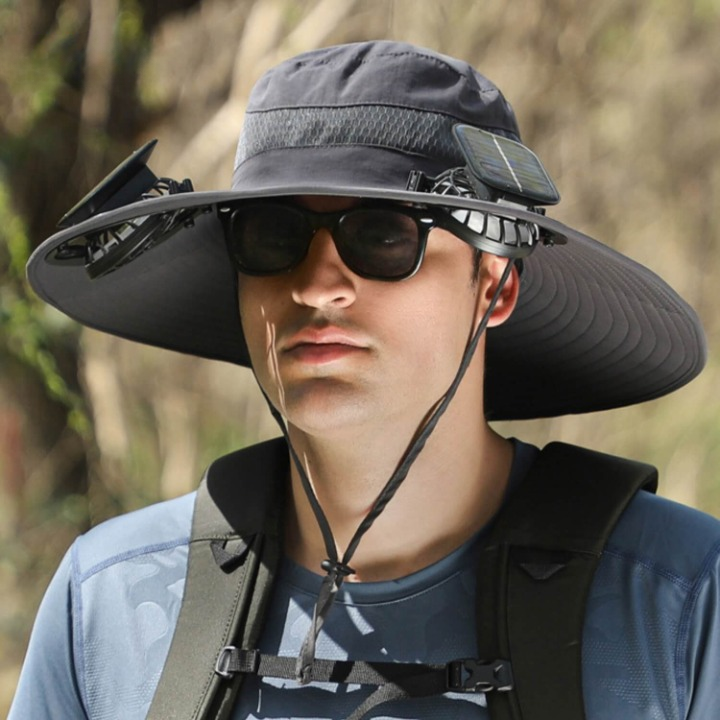 Solární klobouk s ventilátorem a UV ochranou - SolarCool VentiHut