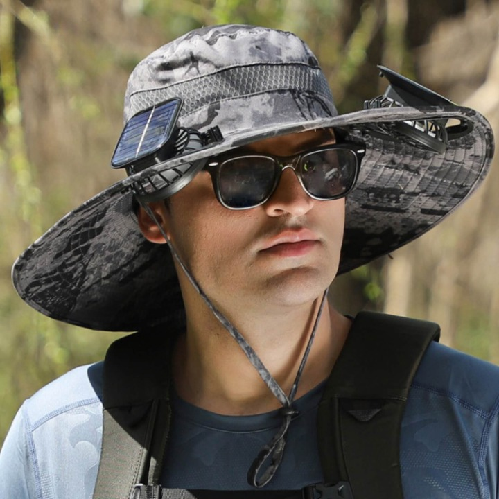 Solární klobouk s ventilátorem a UV ochranou - SolarCool VentiHut