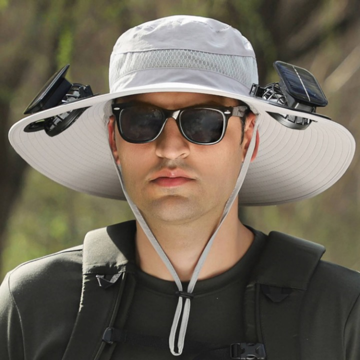 Solární klobouk s ventilátorem a UV ochranou - SolarCool VentiHut