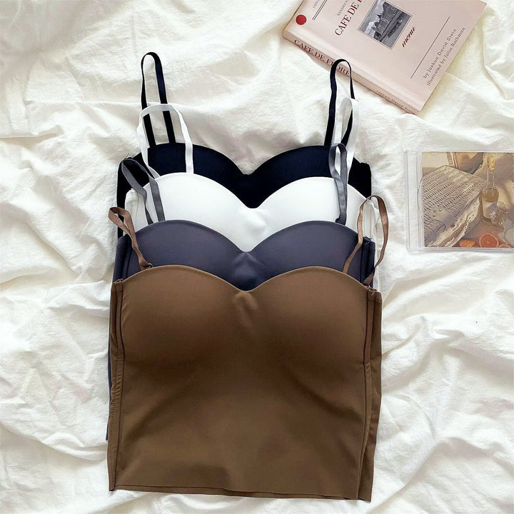 Sada 4 lehkých topů s vestavěnou bandeau podprsenkou - Tiana