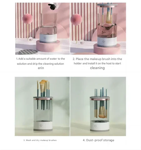 Automatický čistič štětců na make-up – Brusha