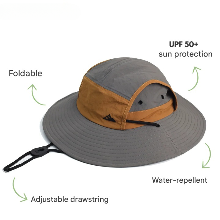 Skládací venkovní sluneční klobouk s UV ochranou – SunGuard Explorer