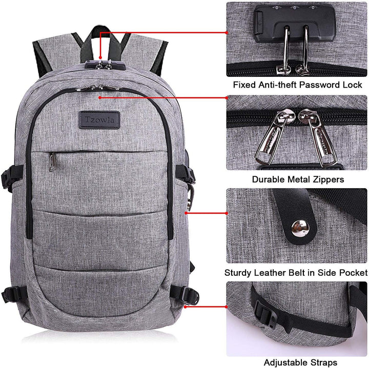 Extra velký batoh proti krádeži pro notebook a cestování s USB portem – 30–50 l