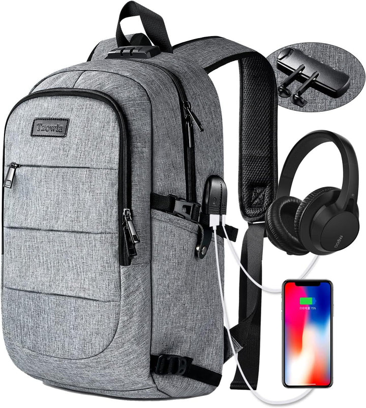 Extra velký batoh proti krádeži pro notebook a cestování s USB portem – 30–50 l