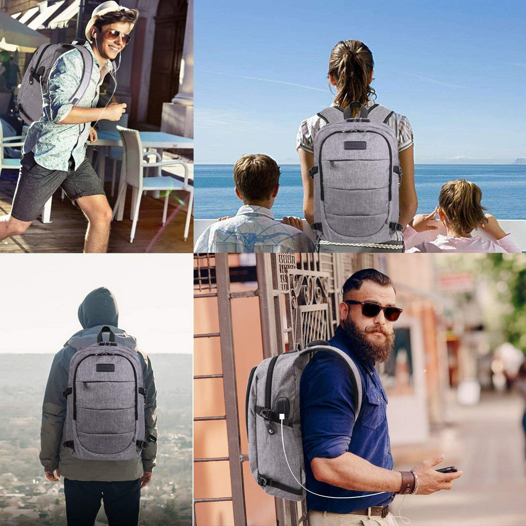 Extra velký batoh proti krádeži pro notebook a cestování s USB portem – 30–50 l