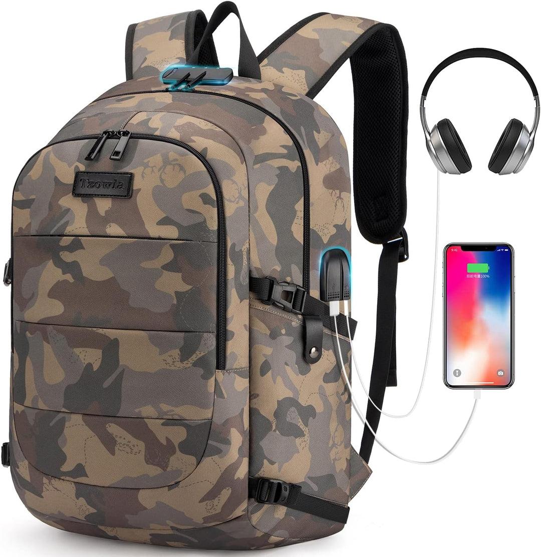Extra velký batoh proti krádeži pro notebook a cestování s USB portem – 30–50 l