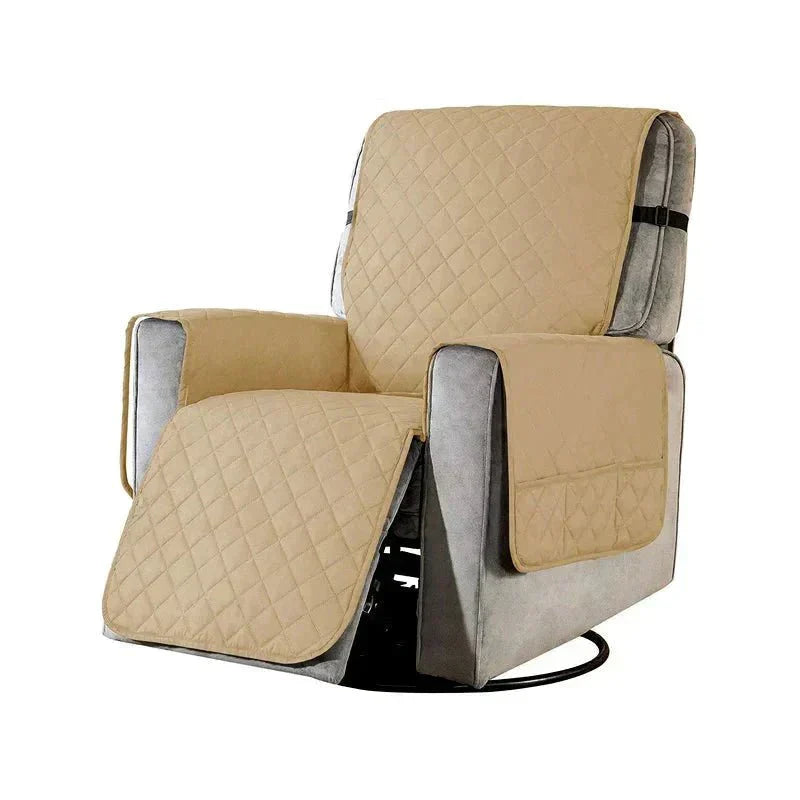 Beige gesteppter Sesselbezug, universell, weich, für Wohnzimmermöbel, Schutzbezug.