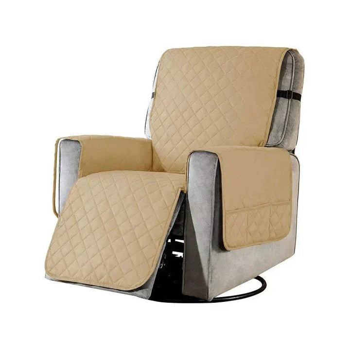 Beige gesteppter Sesselbezug, universell, weich, für Wohnzimmermöbel, Schutzbezug.