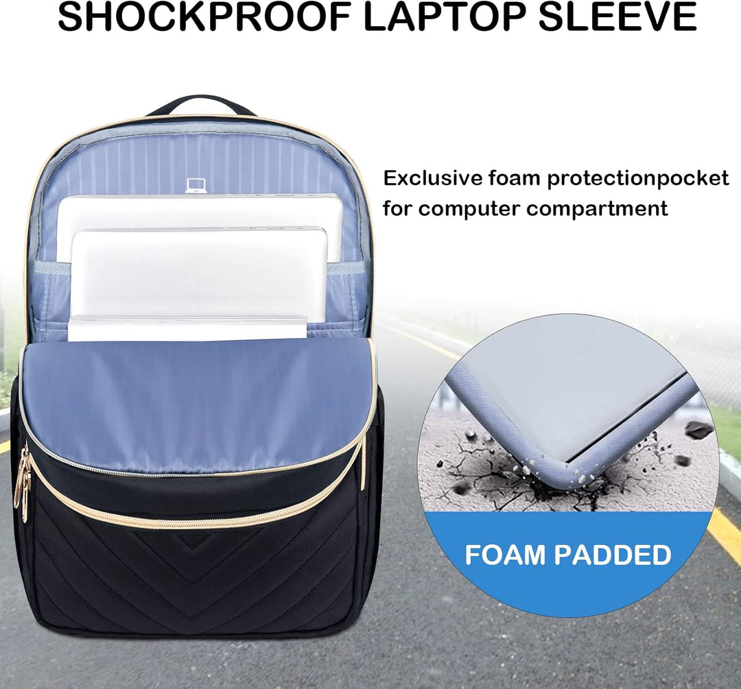 Lehký voděodolný batoh na notebook s USB portem – kompatibilní s 15,6"