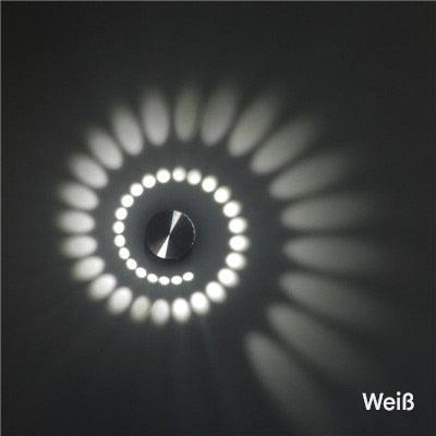 Moderne LED-Deckenleuchte, 3W, RGB, weiß, Wandlampe, Kunstgalerie, Balkonbeleuchtung.