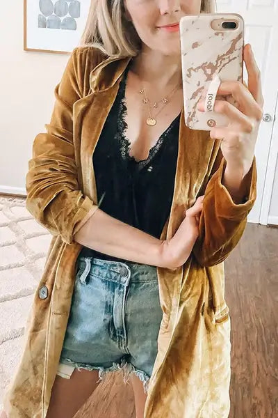 Dámský sametový plášť – Valentina Podzimní čarování