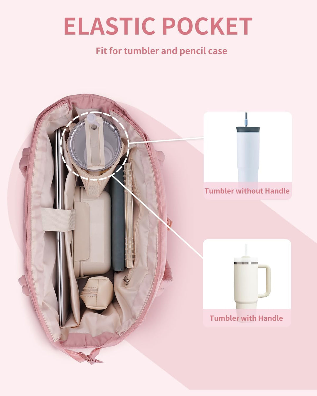 Polstrovaná puffer tote taška s držákem na hrnek a přihrádkou na notebook pro cestování a práci