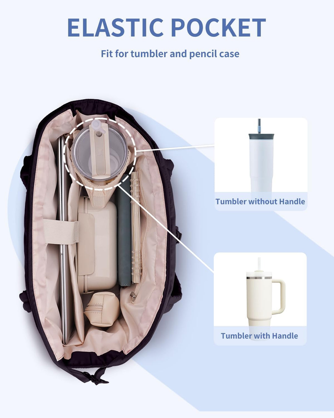 Polstrovaná puffer tote taška s držákem na hrnek a přihrádkou na notebook pro cestování a práci