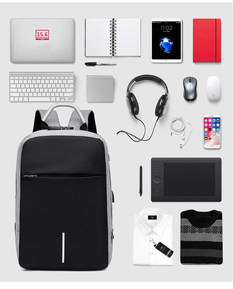 Voděodolný batoh proti krádeži s USB nabíjecím portem – SafeCarry