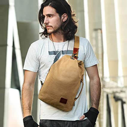 Voděodpudivá plátěná taška přes rameno s přihrádkou proti krádeži – MultiWear