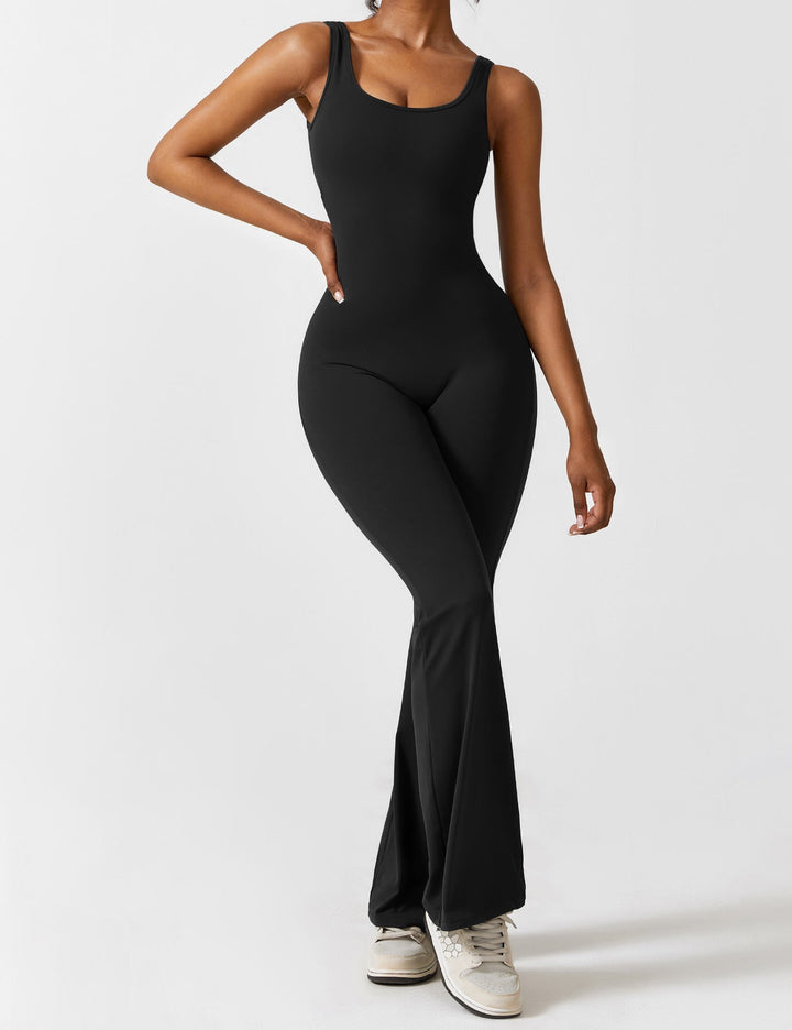 Jumpsuit bez zad s rozšířenými nohavicemi – Liv