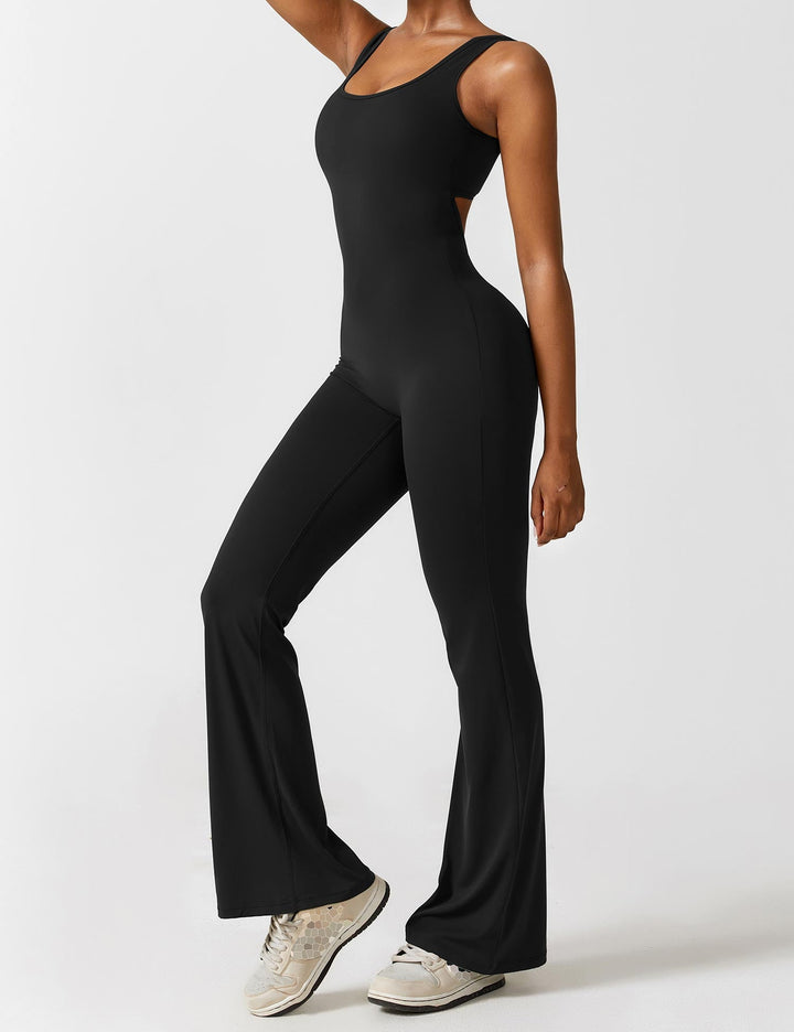 Jumpsuit bez zad s rozšířenými nohavicemi – Liv