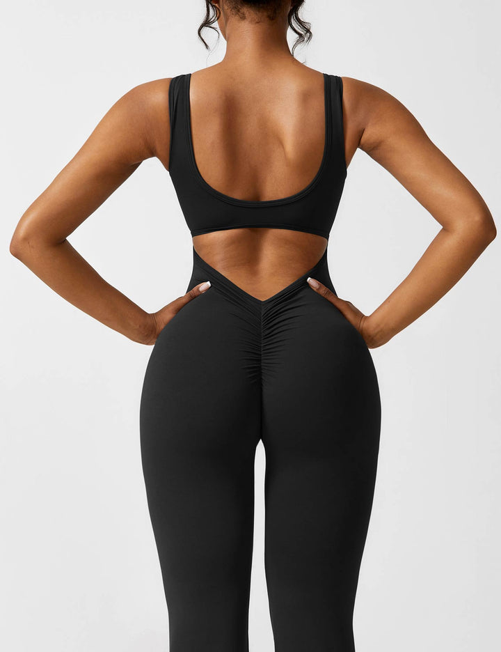 Jumpsuit bez zad s rozšířenými nohavicemi – Liv