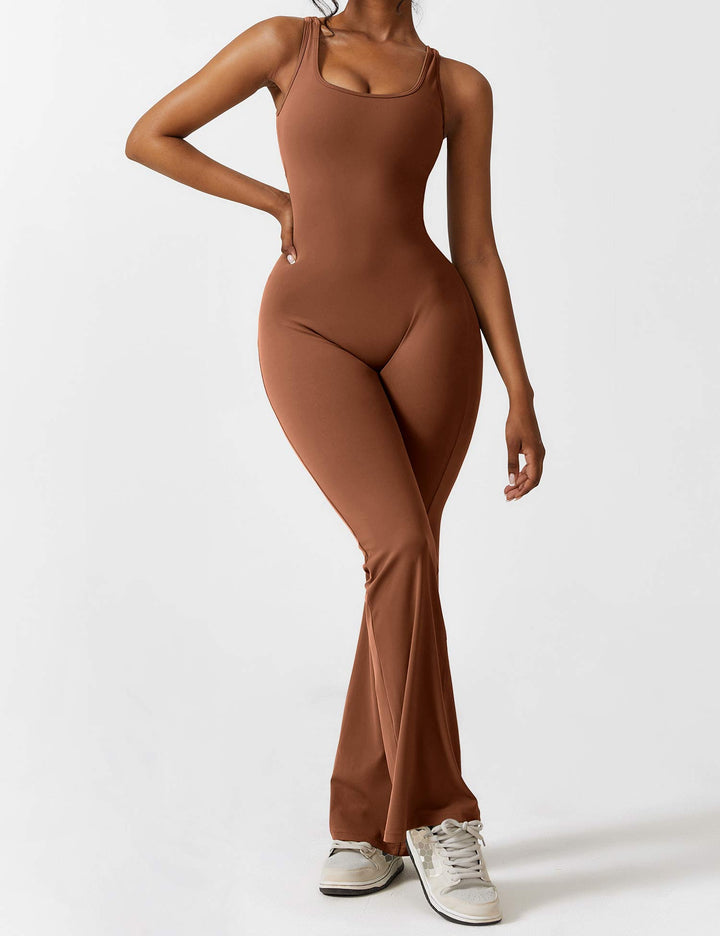 Jumpsuit bez zad s rozšířenými nohavicemi – Liv