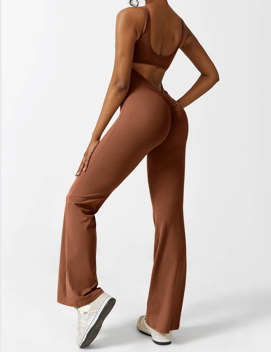 Jumpsuit bez zad s rozšířenými nohavicemi – Liv
