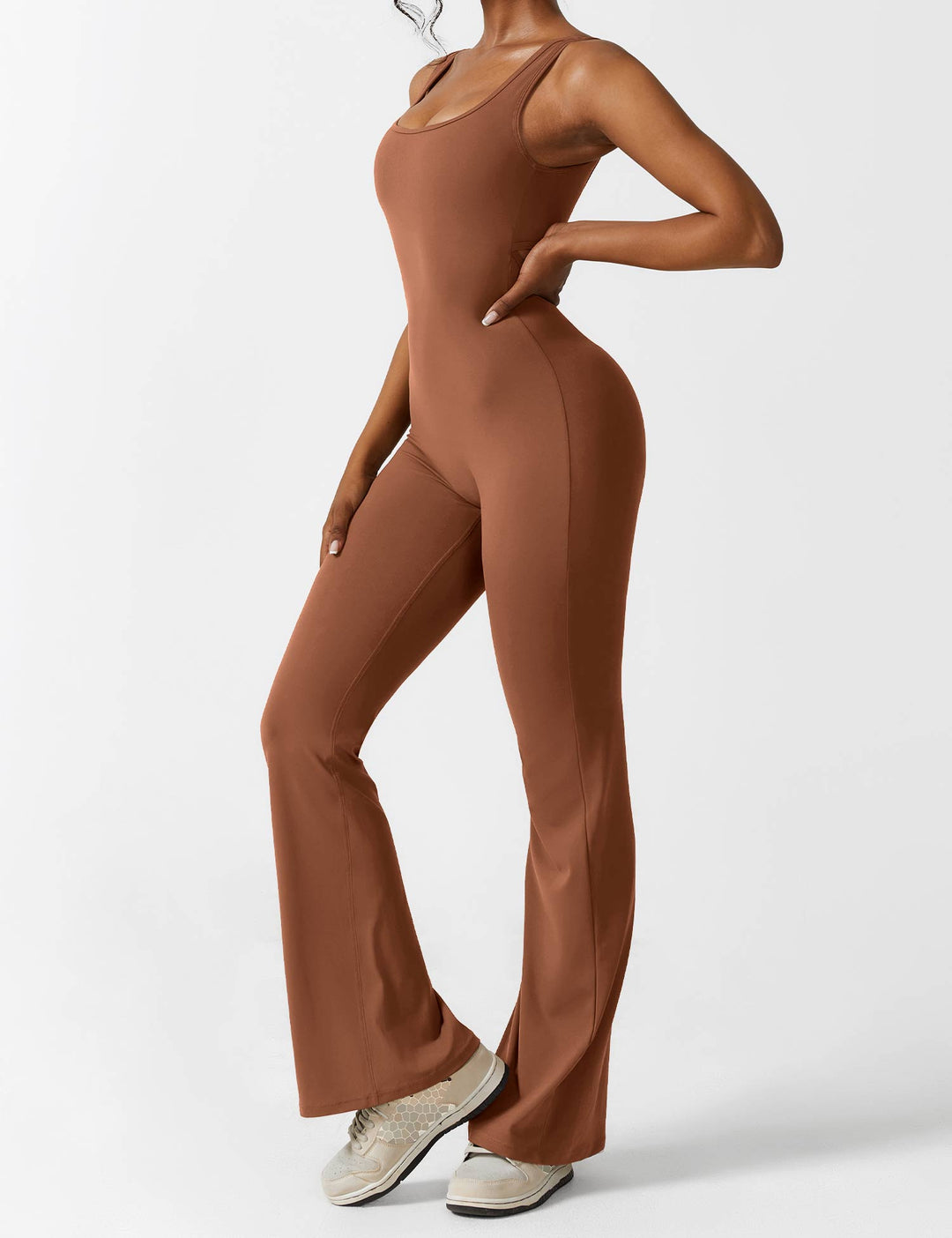 Jumpsuit bez zad s rozšířenými nohavicemi – Liv