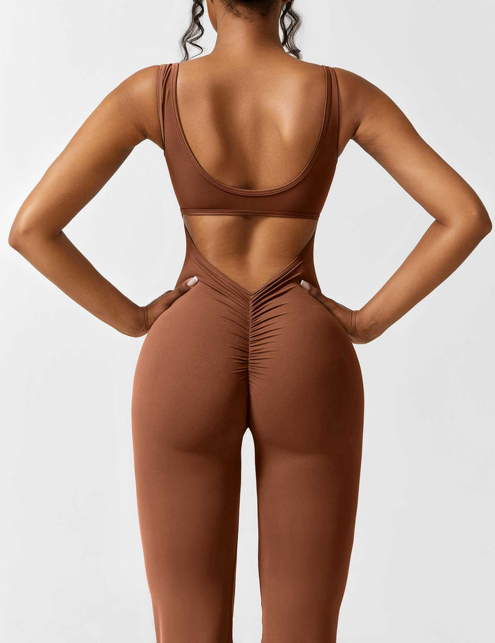 Jumpsuit bez zad s rozšířenými nohavicemi – Liv